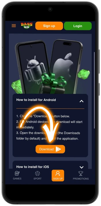 Basswin app page